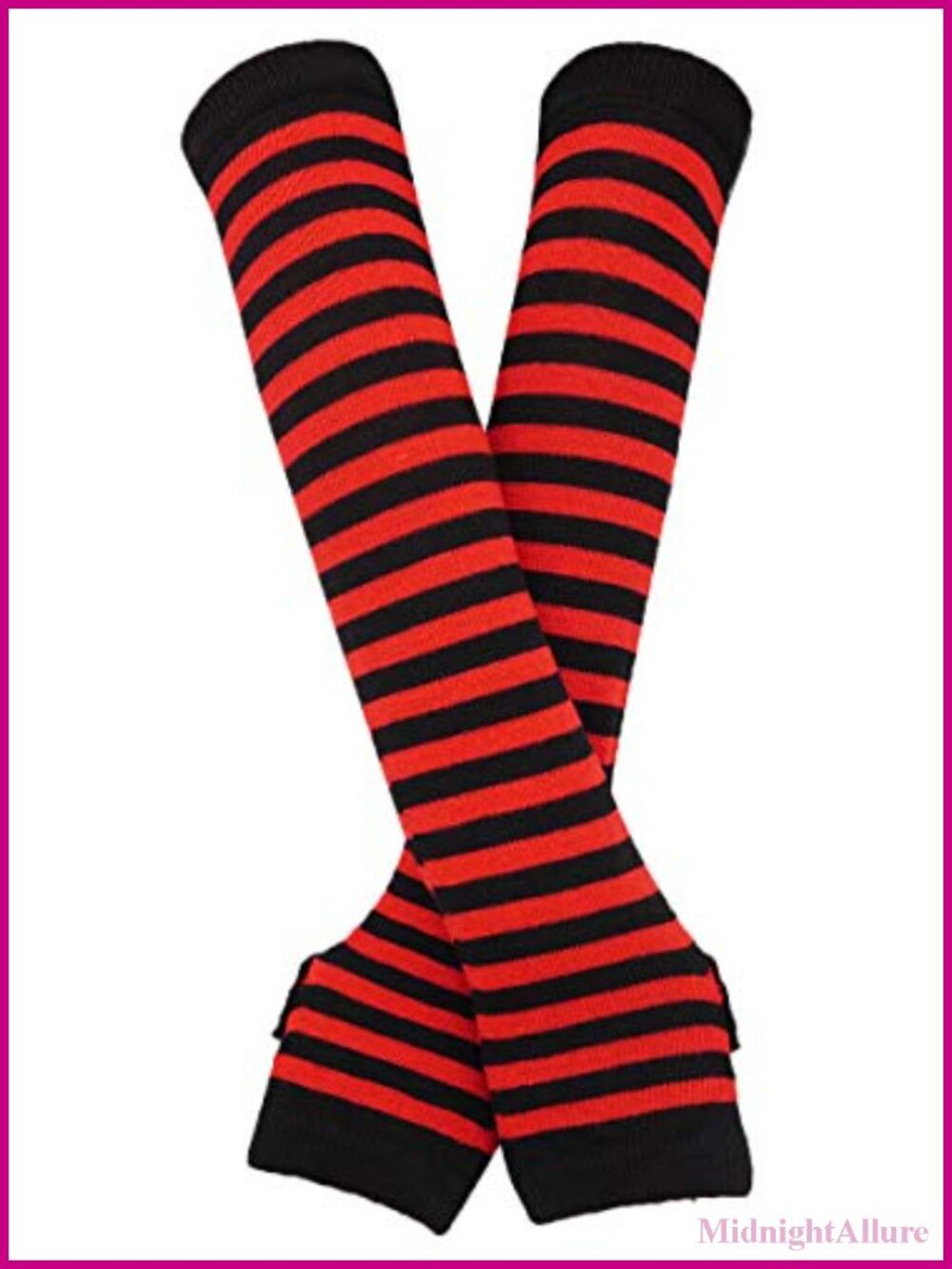 Acrylic Fingerless Arm Warmers Long Knit Gloves Thumb Hole